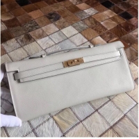 Good Looking Hermes Kelly 31cm Clutch Original Epsom Leather KL31 White