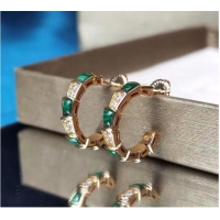 Traditional Discount BVLGARI Earrings CE6686 Green