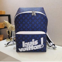 Top Grade Louis Vuitton Monogram Reverse Canvas Backpack M46118 Blue