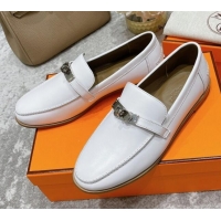 Best Price Hermes Mocasini Loafers 081104 White