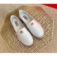 Best Price Valentino Roman Stud Espadrilles 022610 White