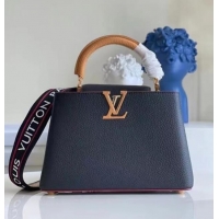 Inexpensive Louis Vuitton CAPUCINES Original Leather PM M48865 black