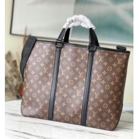 Good Product Louis Vuitton Monogram Macassar Canvas WEEKEND TOTE GM M45733 Black