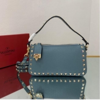 Buy Discount VALENTINO Origianl leather shoulder bag V4700 blue