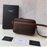 Promotional Yves Saint Laurent Canvas Shoulder Bag Y689957 Brown