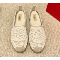 Super Style Valentino Lace Espadrilles 070901 White 2021