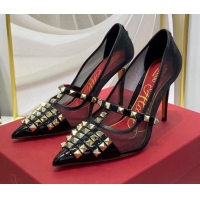 Low Cost Valentino Rockstud Alcove Patent Leather Pumps 9.5cm 071411 Black