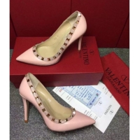 Good Product Valentino Rockstud Matte Lambskin Pumps 9.5cm 082080 Pink