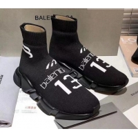 Best Grade Balenciaga Speed Knit 13 Sock Short Boots 060821 Black