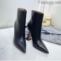 Promotional Amina Muaddi Calfskin Short Boots AM2306 Black 2021