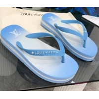 Cute Louis Vuitton Arcade Rubber Flat Thong Sandals 061501 Blue