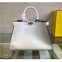 Famous Brand FENDI PEEKABOO ISEEU Original Leather Small bag 0196 White