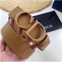 Top Quality DIOR-ID BELT Raspberry Smooth Calfskin 35 MM B0111UM Brown