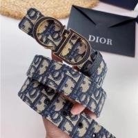 Reasonable Price DIOR-ID BELT Canvas 35 MM B0111UM Dark Blue