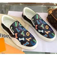 Best Product Louis Vuitton LVxNBA Ollie Monogram Canvas Slip on Sneakers Black 070545