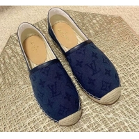 Low Price Louis Vuitton Monogram Denim Espadrilles 070872 Navy Blue