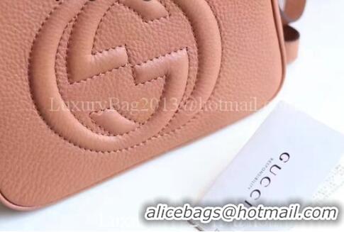 Promotional Gucci Soho Calfskin Leather Disco Bag 308364 Rose Beige