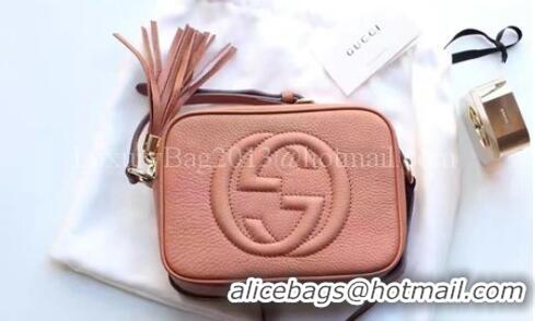 Promotional Gucci Soho Calfskin Leather Disco Bag 308364 Rose Beige