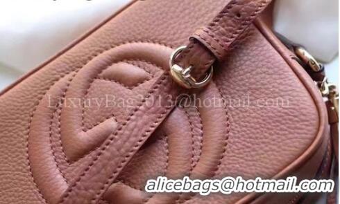 Promotional Gucci Soho Calfskin Leather Disco Bag 308364 Rose Beige