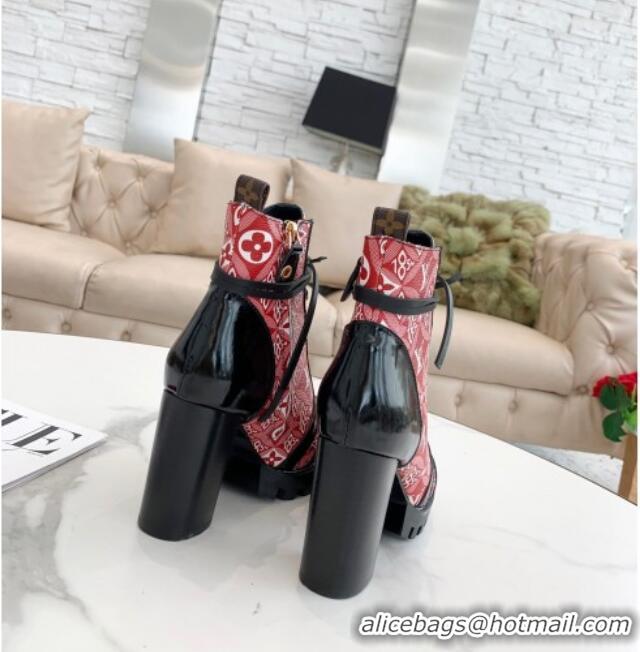 Best Quality Louis Vuitton Since 1854 Star Trail Ankle Boots Red 081006