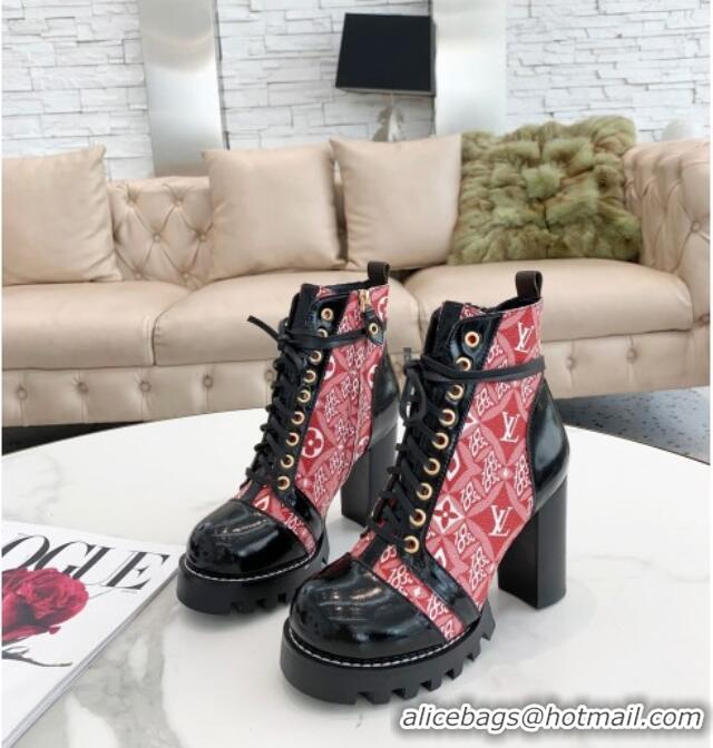 Best Quality Louis Vuitton Since 1854 Star Trail Ankle Boots Red 081006