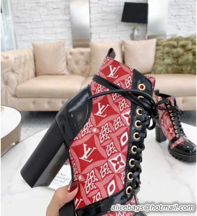 Best Quality Louis Vuitton Since 1854 Star Trail Ankle Boots Red 081006