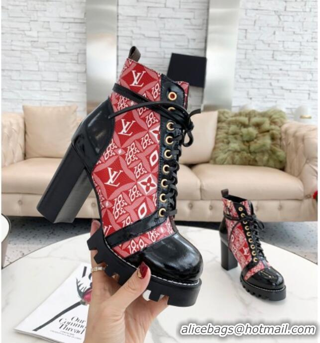 Best Quality Louis Vuitton Since 1854 Star Trail Ankle Boots Red 081006