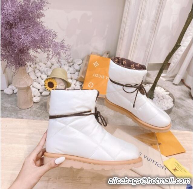 Good Looking Louis Vuitton Pillow Comfort Ankle Boot 081251 White