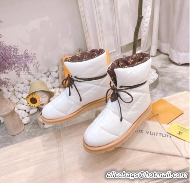 Good Looking Louis Vuitton Pillow Comfort Ankle Boot 081251 White