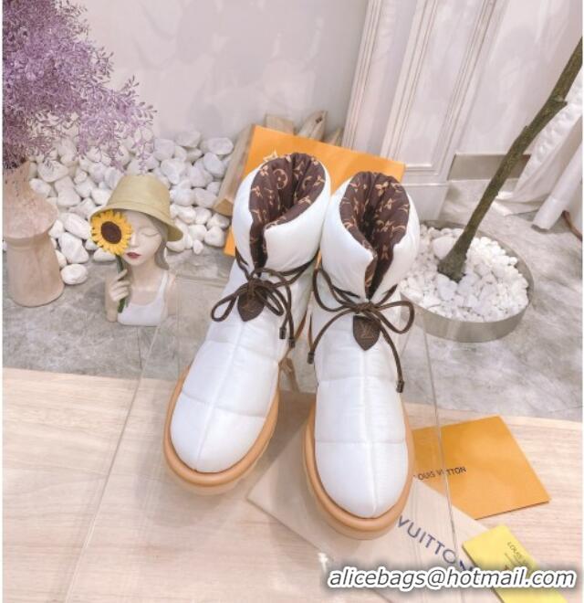 Good Looking Louis Vuitton Pillow Comfort Ankle Boot 081251 White