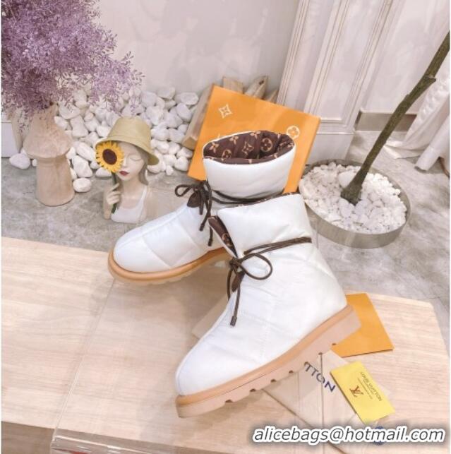 Good Looking Louis Vuitton Pillow Comfort Ankle Boot 081251 White