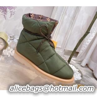 Luxury Discount Louis Vuitton Pillow Comfort Ankle Boot 081251 Khaki Green