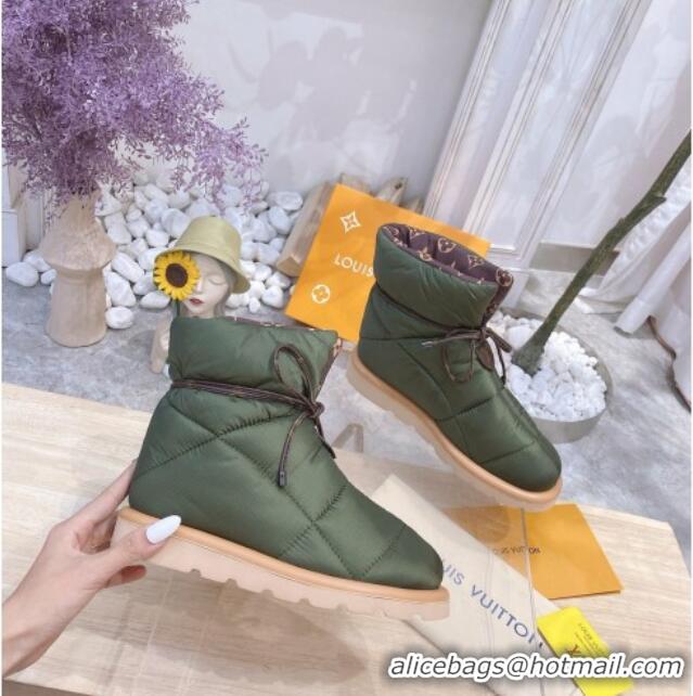 Luxury Discount Louis Vuitton Pillow Comfort Ankle Boot 081251 Khaki Green