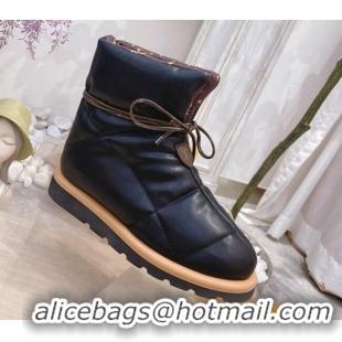 Top Quality Louis Vuitton Leather Pillow Comfort Ankle Boot 081258 Black