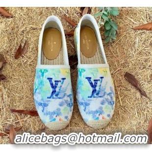 Best Product Louis Vuitton Watercolor Denim Espadrilles 081259 Blue