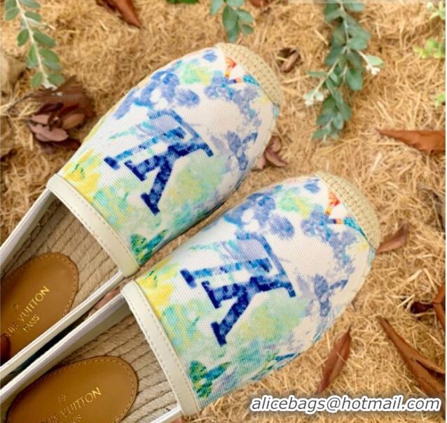 Best Product Louis Vuitton Watercolor Denim Espadrilles 081259 Blue