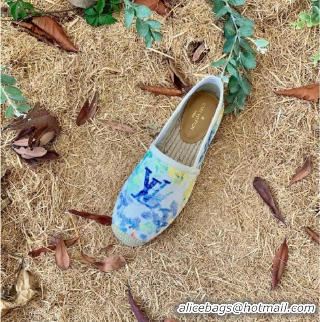 Best Product Louis Vuitton Watercolor Denim Espadrilles 081259 Blue