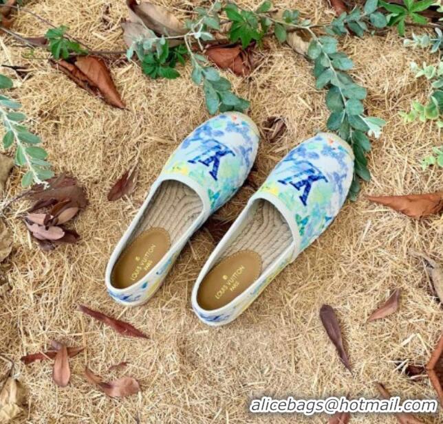 Best Product Louis Vuitton Watercolor Denim Espadrilles 081259 Blue