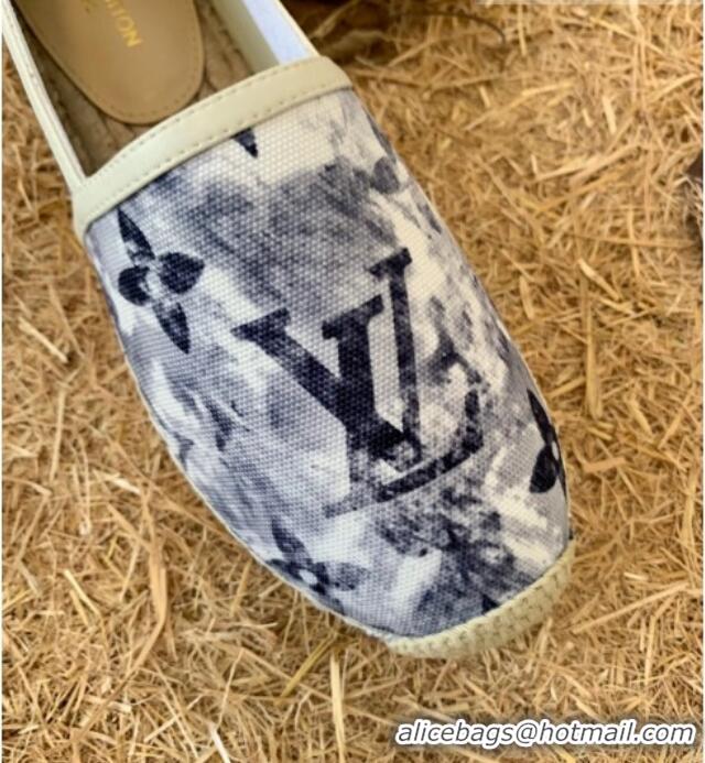 Lowest Price Louis Vuitton Watercolor Denim Espadrilles 081259 White/Black