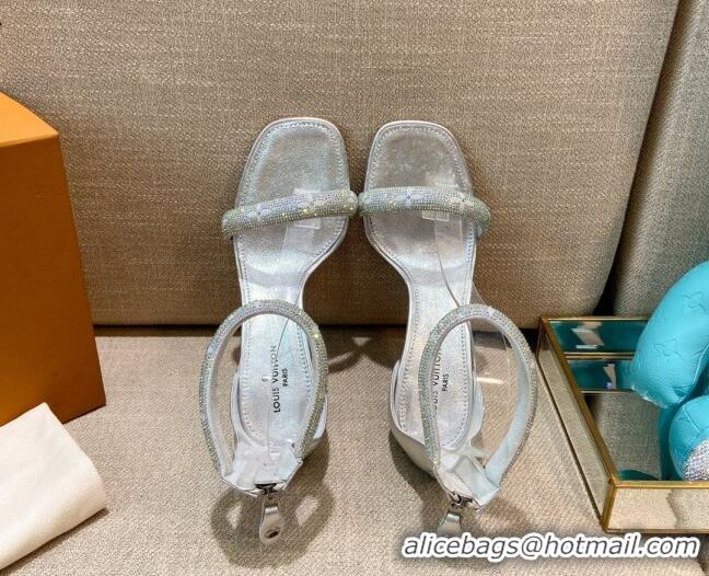 Top Quality Louis Vuitton Appeal Crystal Sandals 9cm 082008 Silver