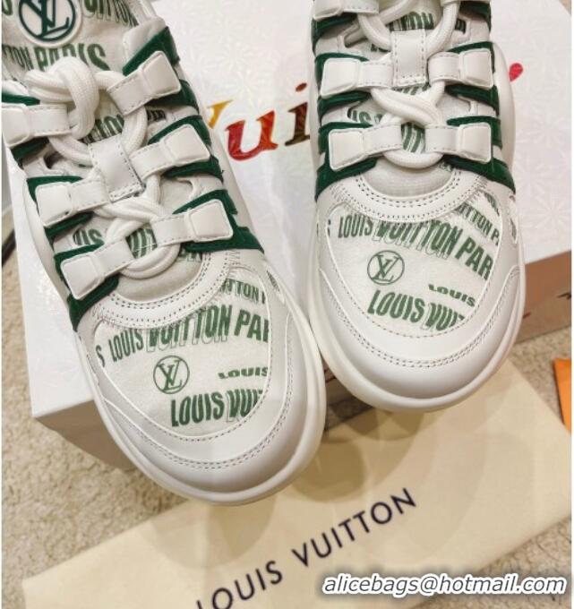 Grade Design Louis Vuitton LV Archlight Signature Print Sneakers 082027 White/Green 2021