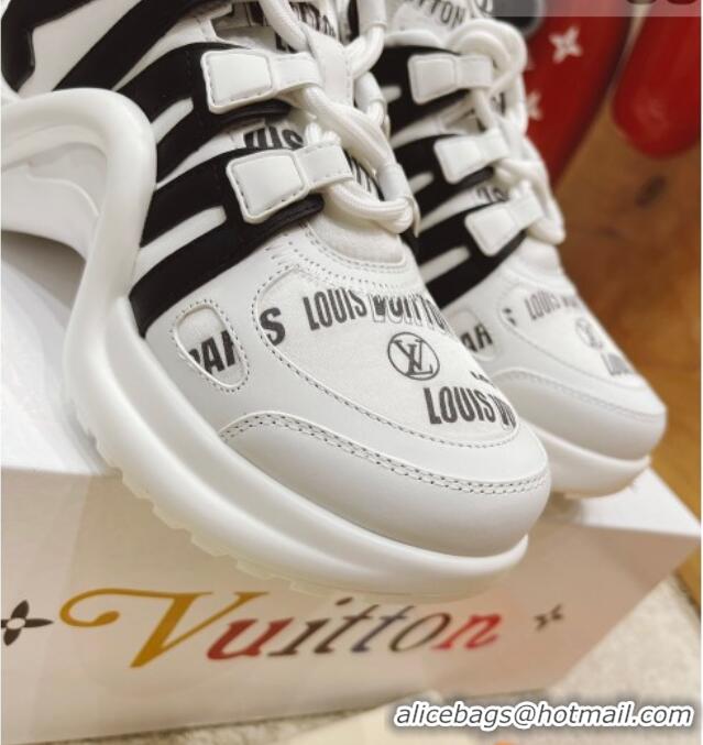 Charming Louis Vuitton LV Archlight Signature Print Sneakers 082029 White/Black 2021