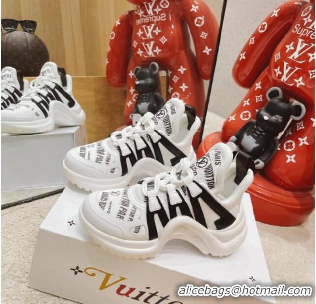 Charming Louis Vuitton LV Archlight Signature Print Sneakers 082029 White/Black 2021