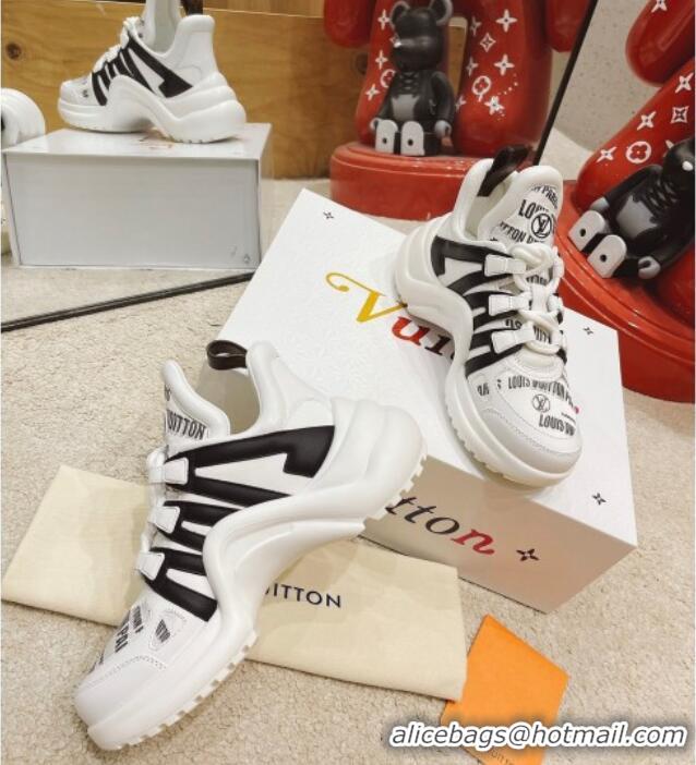 Charming Louis Vuitton LV Archlight Signature Print Sneakers 082029 White/Black 2021