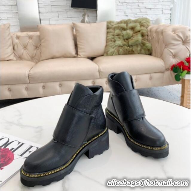 Super Quality Louis Vuitton LV Beaubourg Padded Strap Ankle Boots 082041 Black 2021