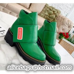 Best Luxury Louis Vuitton LV Beaubourg Padded Strap Ankle Boots 082041 Green 2021