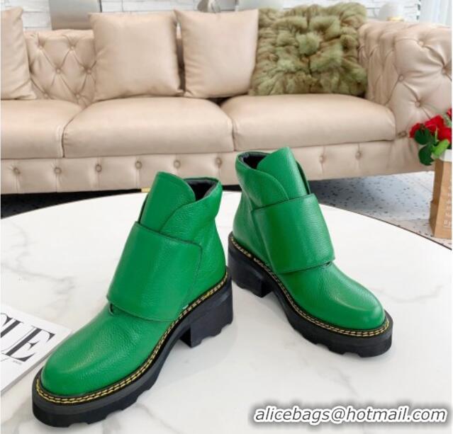 Best Luxury Louis Vuitton LV Beaubourg Padded Strap Ankle Boots 082041 Green 2021