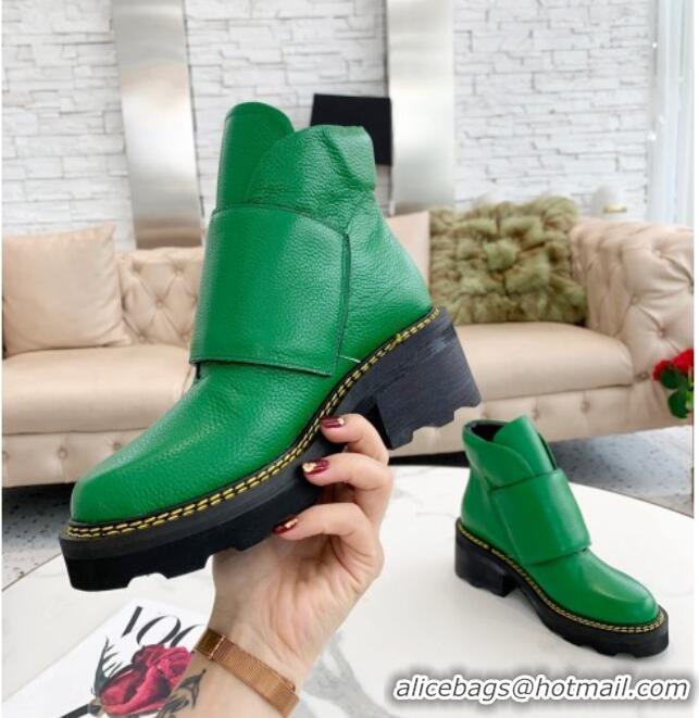 Best Luxury Louis Vuitton LV Beaubourg Padded Strap Ankle Boots 082041 Green 2021