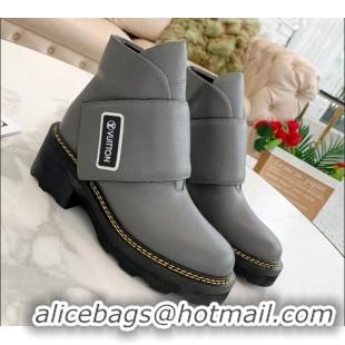 Top Quality Louis Vuitton LV Beaubourg Padded Strap Ankle Boots 082041 Grey 2021