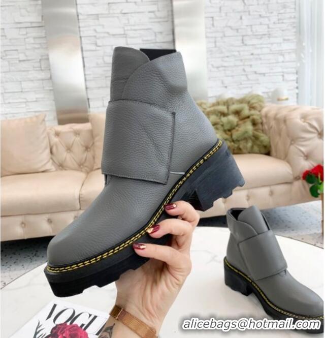 Top Quality Louis Vuitton LV Beaubourg Padded Strap Ankle Boots 082041 Grey 2021